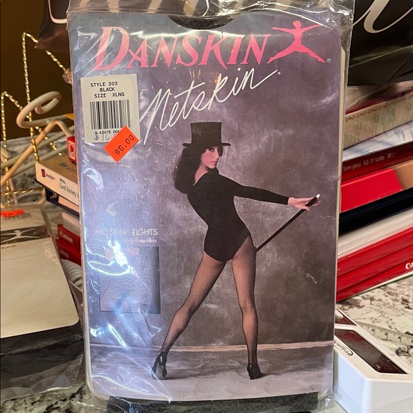 Danskin Black Netkin Dance Tights - Picture 1 of 4